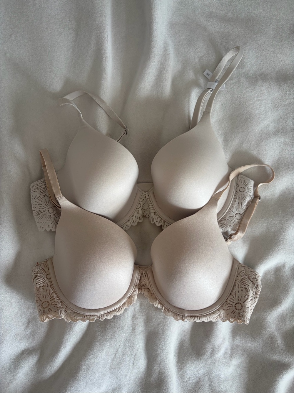 aerie Smooth Lace-Back T-Shirt Bra in Light Nude